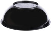 Black Round Eco Friendly Plastic Serving Bowl Smooth Design