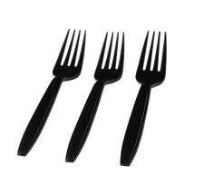 Forks 50 Pack Black/Clear/White
