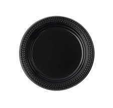 Pack of 100 Premium Quality Black Sturdy Disposable Plastic Plates