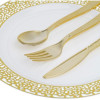 Party Set Lace Gold Rim Design Serves 20