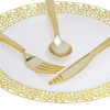 Party Set Lace Gold Rim Design Serves 20