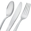 Silver Polished  Plastic Cutlery Combo Set of 120