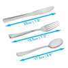 Silver Polished  Plastic Cutlery Combo Set of 120