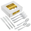 Silver Polished  Plastic Cutlery Combo Set of 120