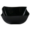 Square Black Plastic Waved Designed Serving Bowls