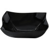 Square Black Plastic Waved Designed Serving Bowls