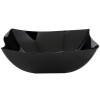 Square Black Plastic Waved Designed Serving Bowls