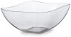 Square Clear Plastic Waved Designed Serving Bowls