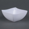 Square White Plastic Waved Designed Serving Bowls