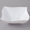 Square White Plastic Waved Designed Serving Bowls