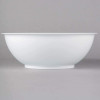 White Round Eco Friendly Plastic Serving Bowl Smooth Design