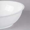 White Round Eco Friendly Plastic Serving Bowl Smooth Design