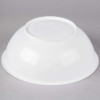 White Round Eco Friendly Plastic Serving Bowl Smooth Design