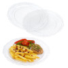 Pack of 10 Glittered Silver "10 Plastic Party Plates 25cm