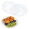 Pack of 10 Glittered Silver "7.5 Plastic Party Plates 19cm