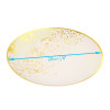 Pack of 10 Hard Plastic Plates 8" - Ivory Cream with Gold Polka Dots - Lightweight and Versatile