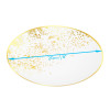 Pack of 10 Hard Plastic Plates 8" - White with Gold Polka Dots - Lightweight and Versatile