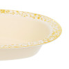 Pack of 10 Oval Serving Bowls - Ivory Cream with Gold Polka Dots - Versatile 7oz Size for Elegant Presentations