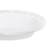 Pack of 10 Oval Serving Bowls - White with Silver Polka Dots - Versatile 7oz Size for Elegant Presentations