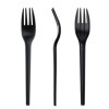 Pack of 150 6" Black CPLA Disposable Forks