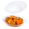 Pack of 3 Glittered Silver 29oz Plastic Party Serving Bowls